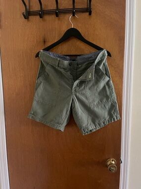 J.crew Green utility shorts with adjustable waist, size 29”